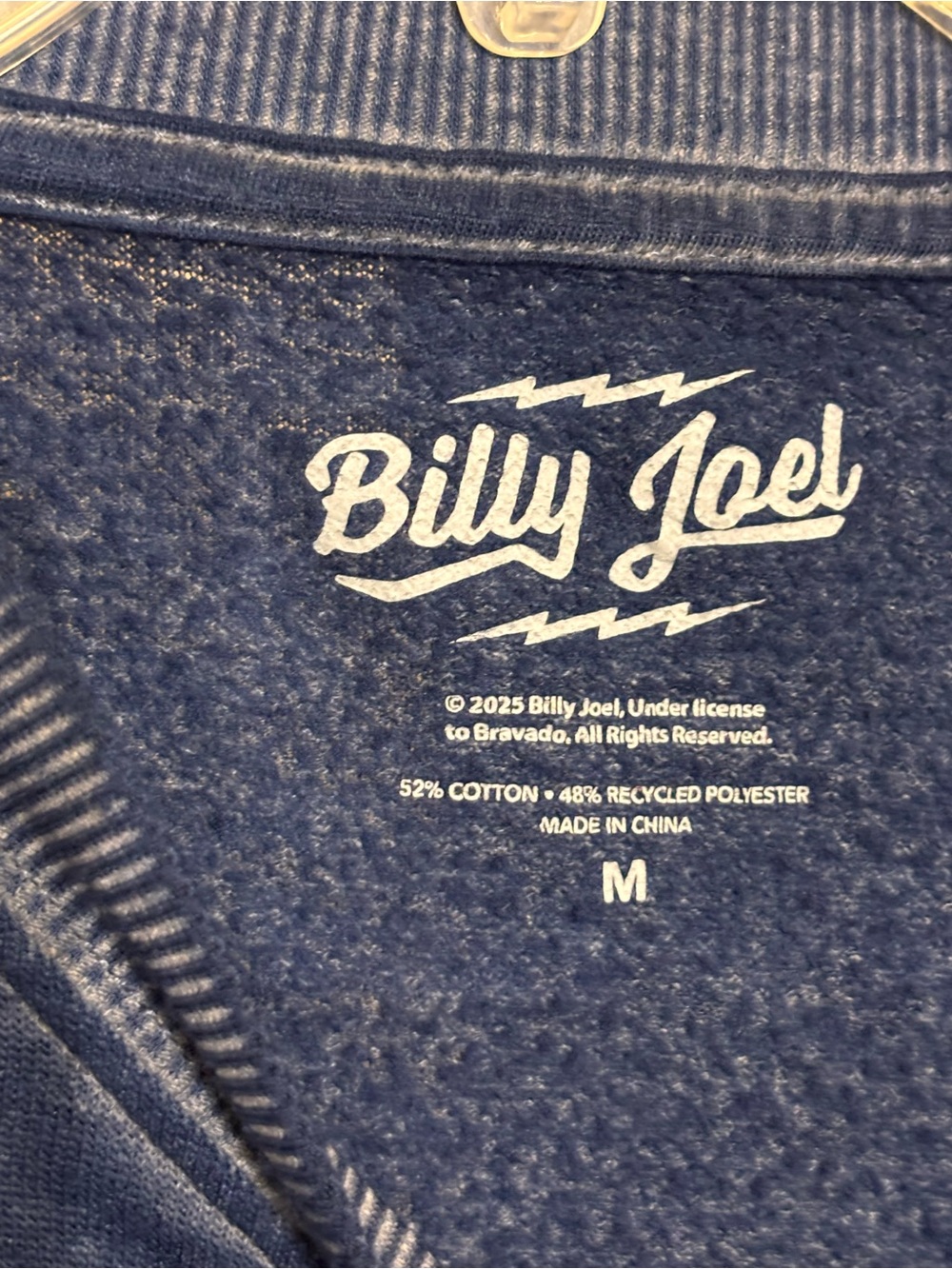 Billy Joel Graphic Crewneck Sweatshirt - Heather Navy Band Pullover - Picture 5 of 6